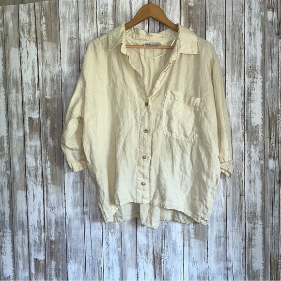 Zara Julia Pure Linen Sand Oversized Set - Picture 2 of 12